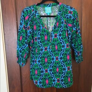 Escapada Multicolor Patterned Blouse size large